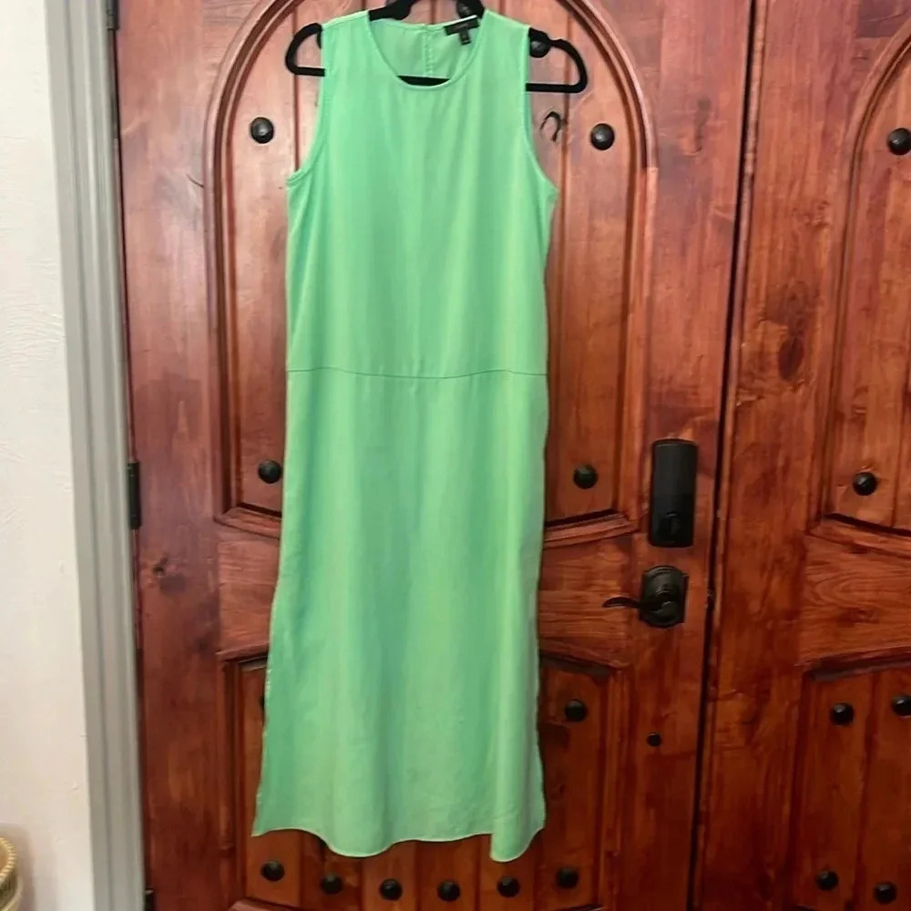 I. Crew long green dress size S